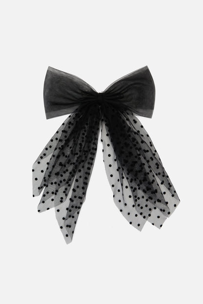 Dangerfield - Gothic Tulle Barrette Bow Clip - black