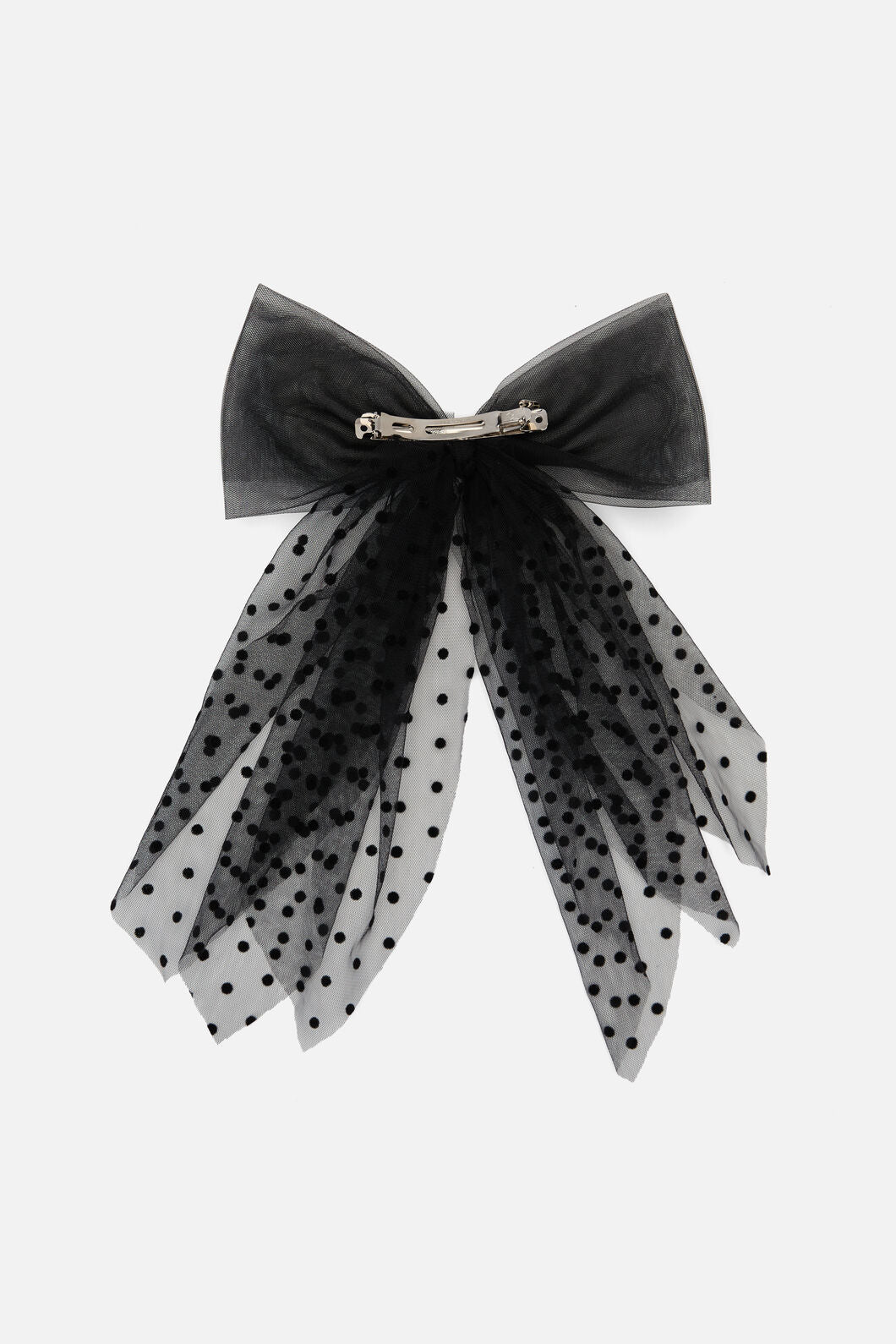 Dangerfield - Gothic Tulle Barrette Bow Clip - black