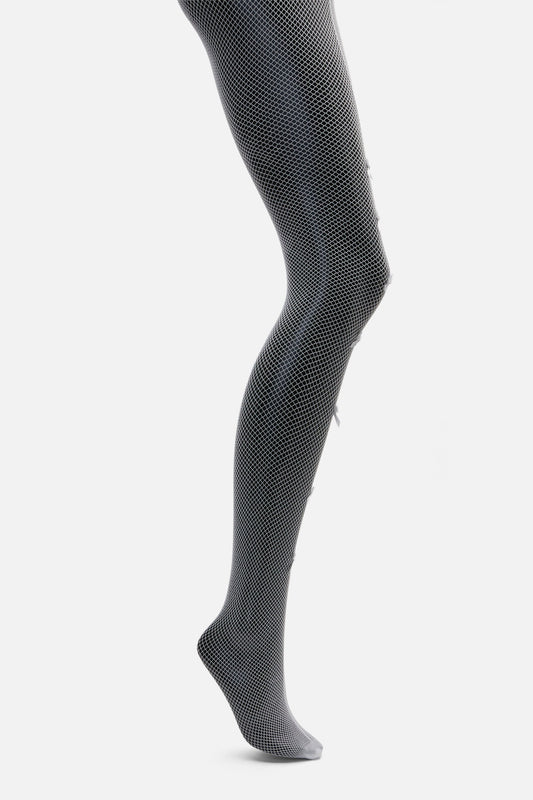 Dangerfield - Bow Fishnets - white