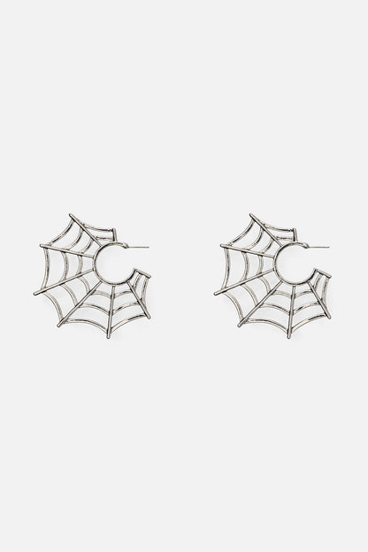 Dangerfield - Spider Web Earrings - silver