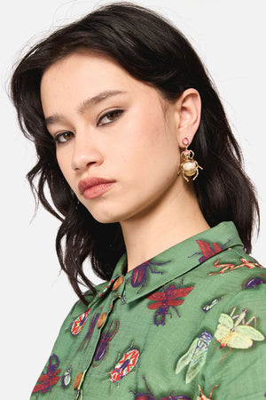 Dangerfield - Beetle Earrings - gold