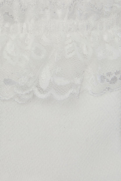 Dangerfield - White Lace Top Sock - white