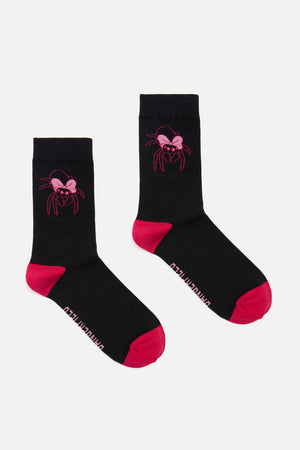 Dangerfield - Rococo Life Spider Sock - black