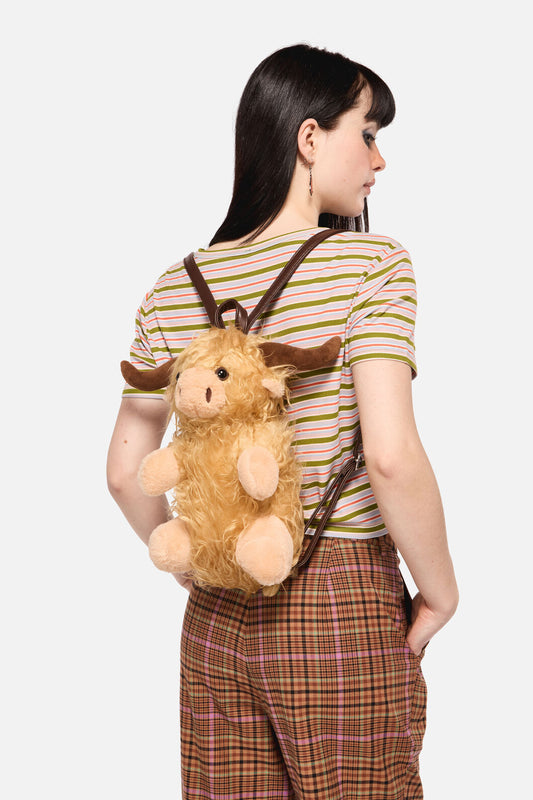Dangerfield - Highland Cow Backpack - tan