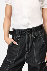 Dangerfield - Snake Buckle Belt - black
