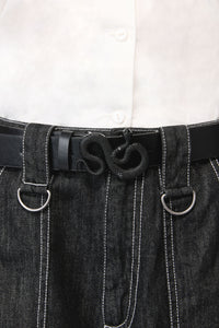 Dangerfield - Snake Buckle Belt - black