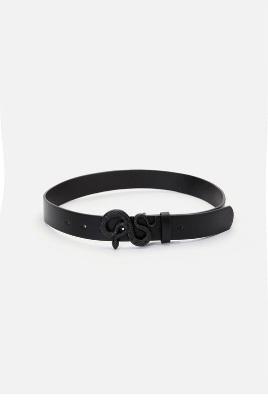 Dangerfield - Snake Buckle Belt - black