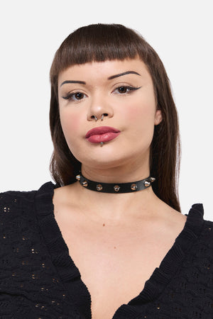 Dangerfield - Flat Spike Choker - black