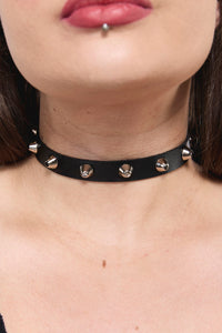 Dangerfield - Flat Spike Choker - black