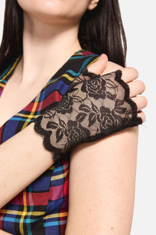 Dangerfield - Rose Lace Gloves - black