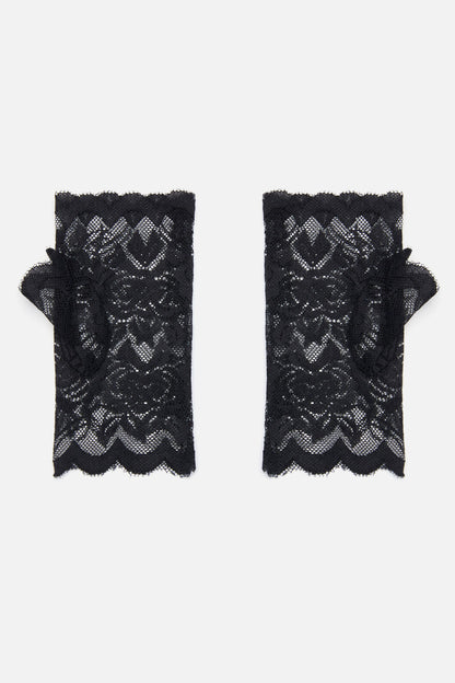 Dangerfield - Rose Lace Gloves - black