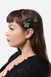 Dangerfield - Lawless Snake Hair Clips - black