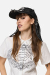 Dangerfield - Distressed Pierced Cap with Ears - black