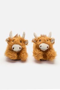 Dangerfield - Highland Cow Slippers - tan