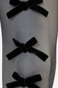 Dangerfield - Black Suspender Bow Tights - black