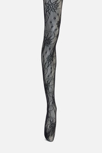 Dangerfield - Flower Fishnet Tights - black