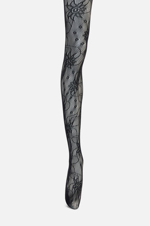 Dangerfield - Flower Fishnet Tights - black