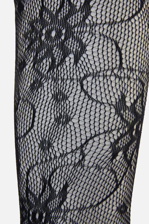 Dangerfield - Flower Fishnet Tights - black