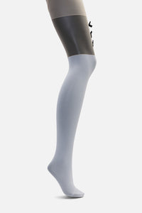 Dangerfield - White Suspender Bow Tights - white