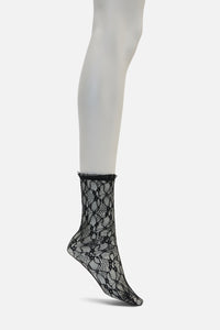 Dangerfield - Black Lacey Lace Sock - black