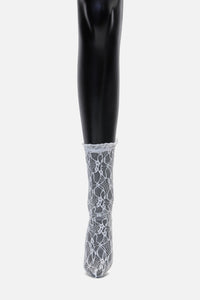 Dangerfield - White Lacey Lace Sock - white