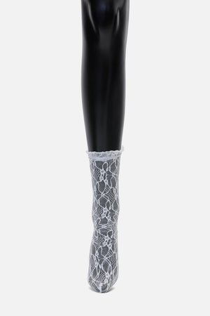 Dangerfield - White Lacey Lace Sock - white