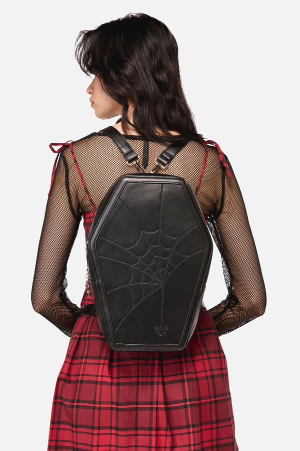 Dangerfield - Spiderweb Coffin 2 Way Backpac - black