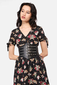 Dangerfield - Stud & Buckle Waist Belt - black