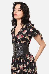 Dangerfield - Stud & Buckle Waist Belt - black