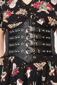 Dangerfield - Stud & Buckle Waist Belt - black