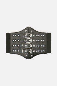 Dangerfield - Stud & Buckle Waist Belt - black