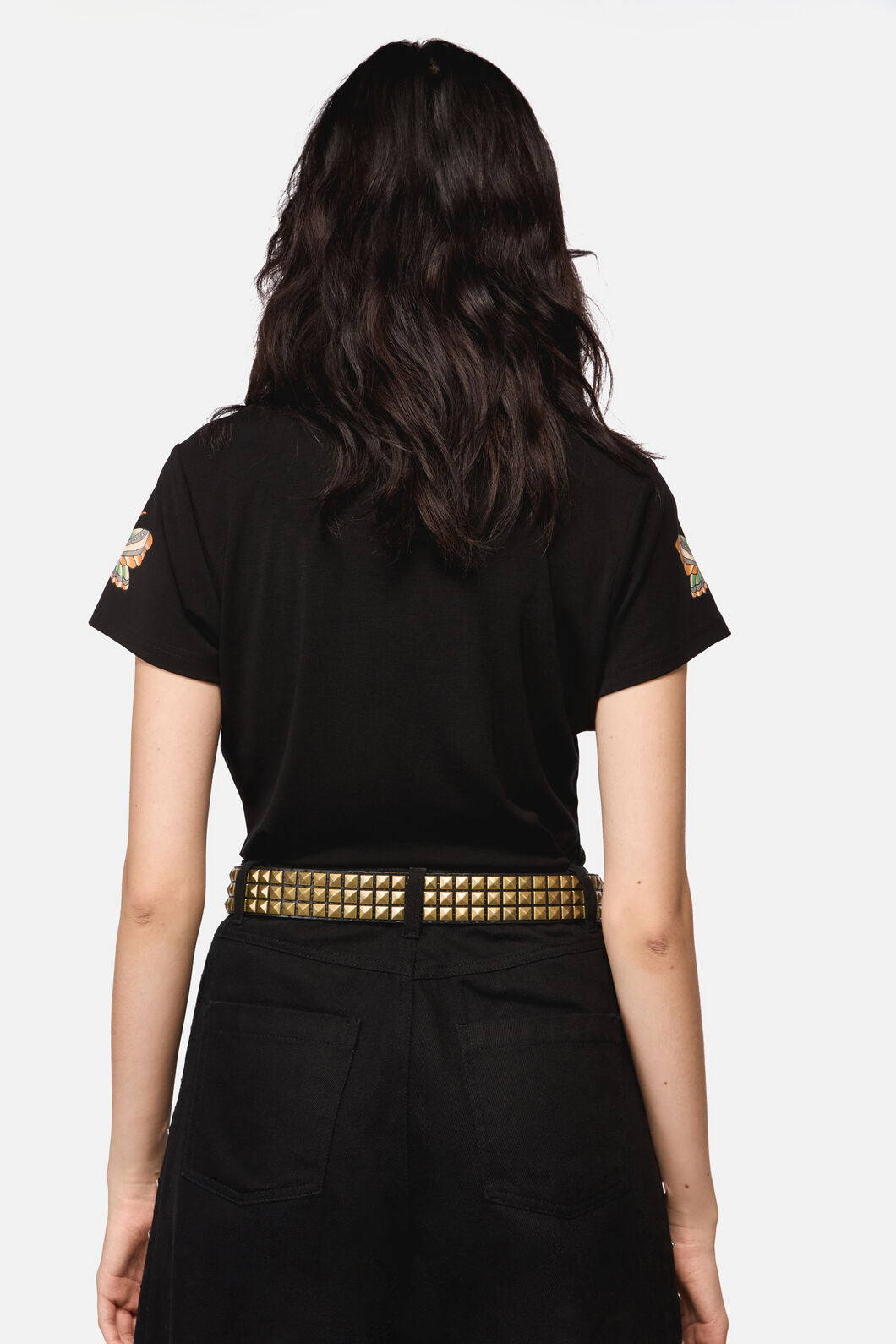 Dangerfield - Brass Pyramid Stud Belt - black