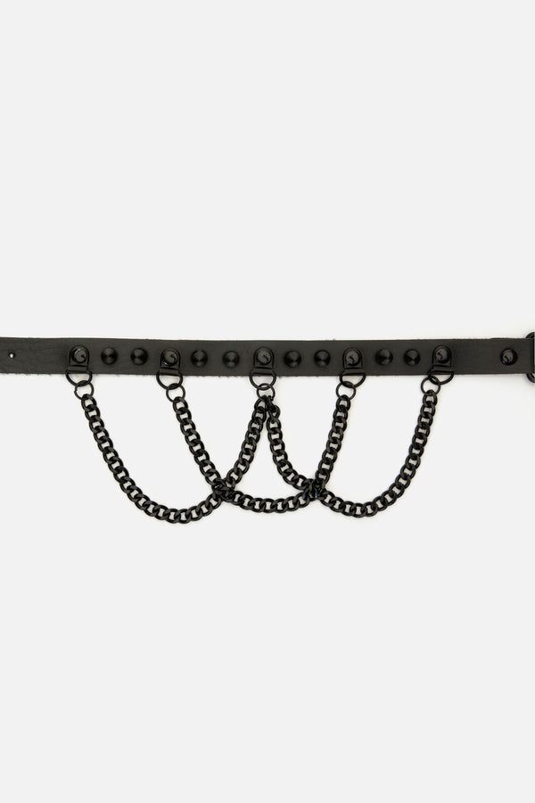 Dangerfield - Spike & Chain Choker - black