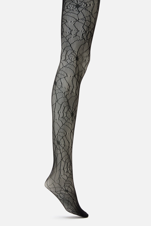 Dangerfield - Spiderweb Fishnet Tights - black