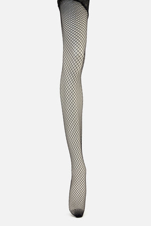 Dangerfield - Waist Garter Fishnet Tights - black