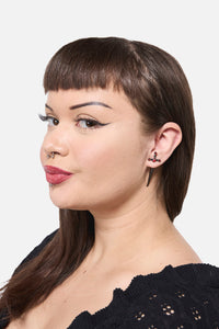 Dangerfield - Through The Ear Sword Earrings - silver