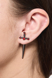 Dangerfield - Through The Ear Sword Earrings - silver