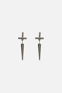 Dangerfield - Through The Ear Sword Earrings - silver