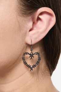 Dangerfield - Sharp Hearted Earrings - black