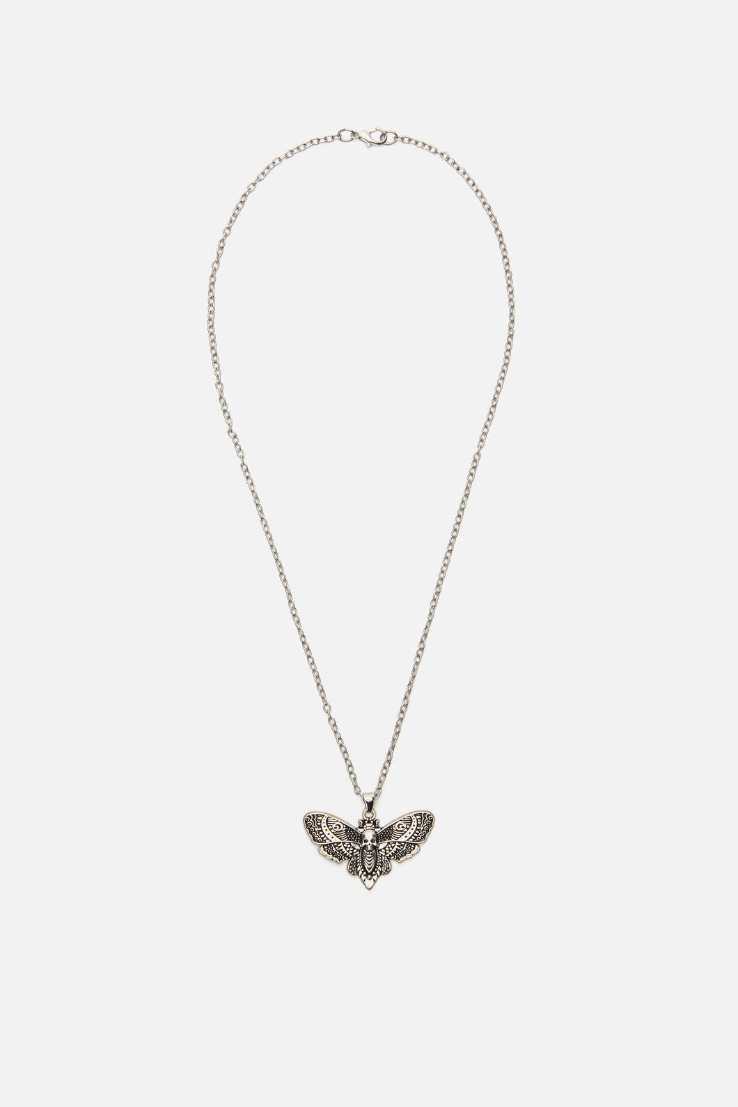 Dangerfield - All Hallows Eve Moth Necklace - silver