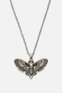 Dangerfield - All Hallows Eve Moth Necklace - silver