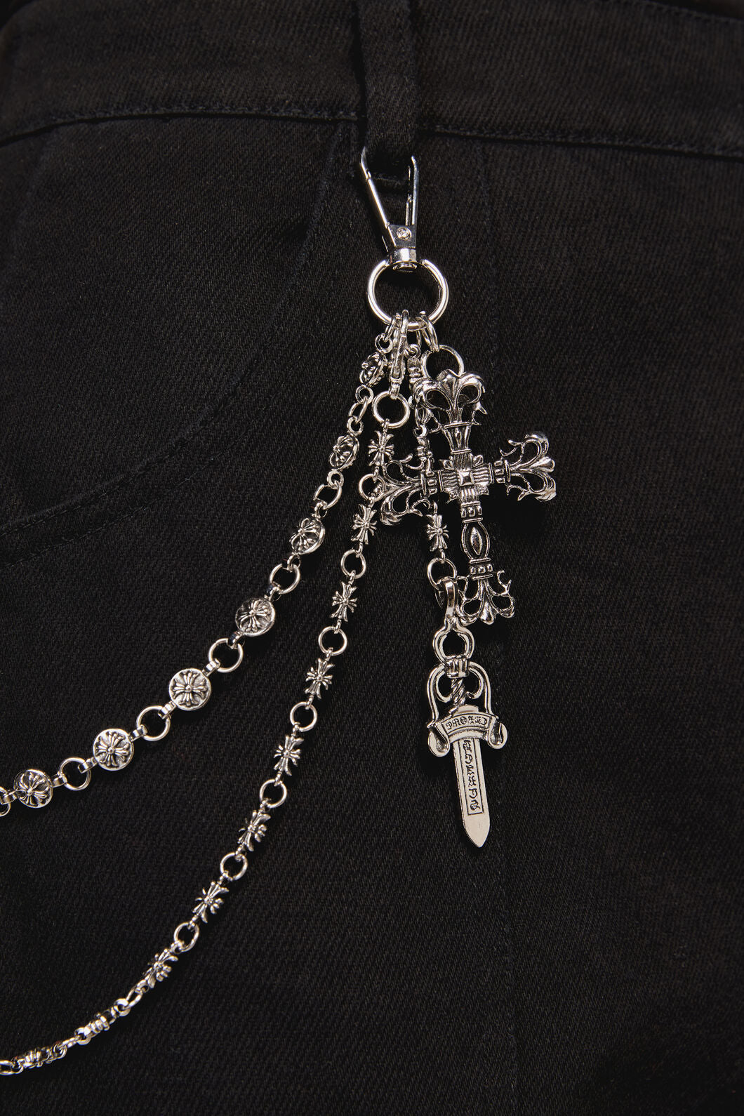 Dangerfield - Dagger & Cross Chain - silver