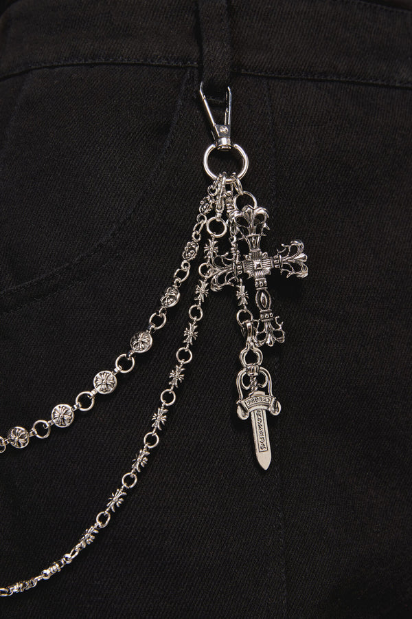 Dangerfield - Dagger & Cross Chain - silver