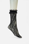 Dangerfield - Black Lace Frill Sock - black