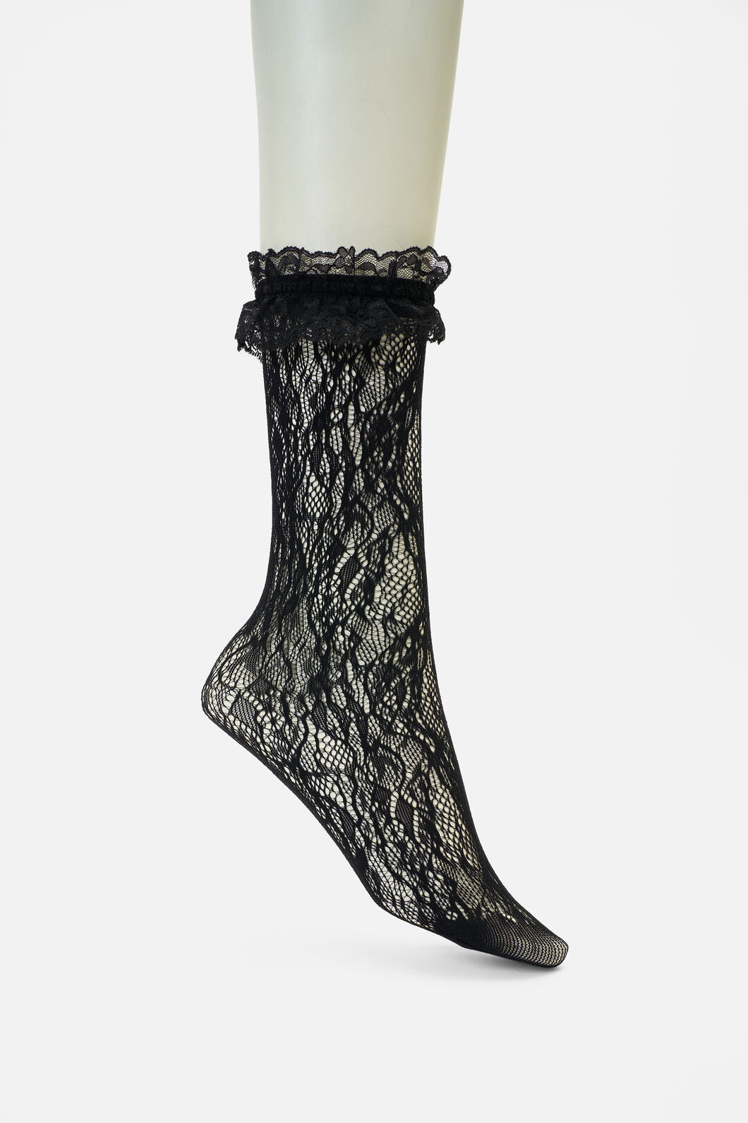 Dangerfield - Black Lace Frill Sock - black