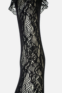 Dangerfield - Black Lace Frill Sock - black