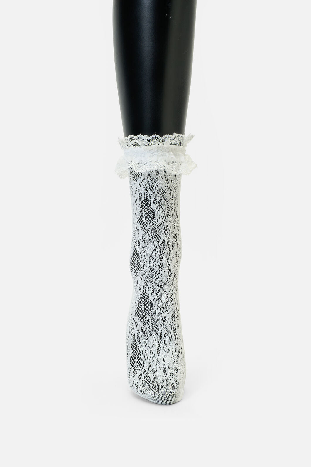 Dangerfield - White Lace Frill Sock - white