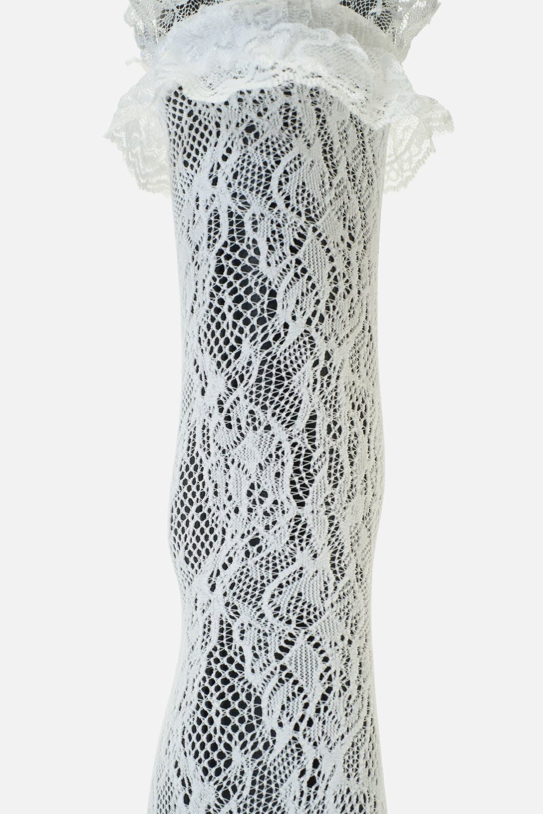 Dangerfield - White Lace Frill Sock - white