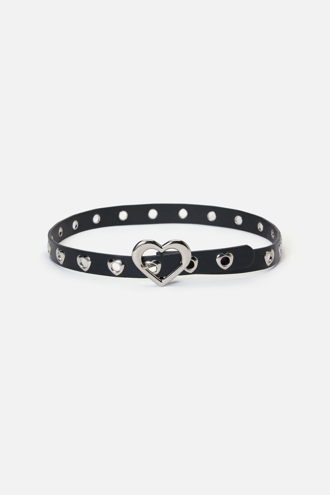 Dangerfield - Heart Eyelets & Buckle Belt - black