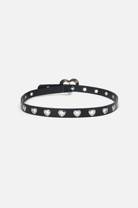 Dangerfield - Heart Eyelets & Buckle Belt - black